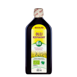 Olej rzepakowy tłoczony na zimno BIO 500 ml - BIOOIL