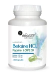 Betaine HCL, Pepsyna 650/150 mg - 100 kapsułek  - ALINESS