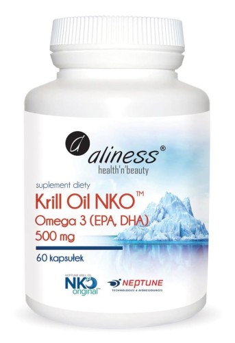 Krill Oil NKO Omega 3 z Astaksantyną, 500 mg - 60 kapsułek - ALINESS.jpg
