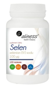 Selen selenian (IV) sodu 100µg - 100 tabletek Vege - ALINESS