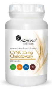 Cynk chelatowany 15 mg - 100 tabletek Vege - ALINESS