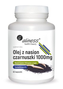 Olej z nasion czarnuszki 2% 1000 mg - 60 kapsułek - ALINESS
