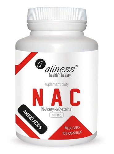 NAC N-Acetyl-L-Cysteine 500 mg - 100 kapsułek vege - ALINESS.jpg