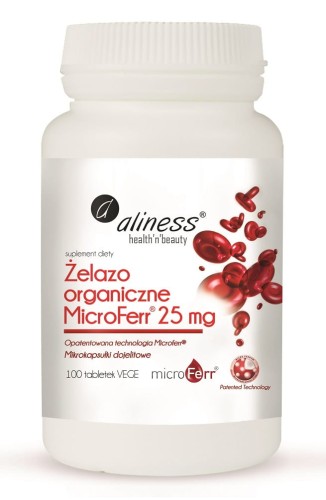 Żelazo organiczne MicroFerr® 25 mg - 100 tabletek Vege - ALINESS.jpg