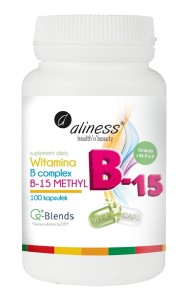 Witamina B Complex B-15 Methyl - Wspomaga serce, 100 kapsułek Vege - ALINESS