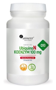 UbiquinoN Naturalny KOENZYM Q10 100mg - 100 kapsułek Vege - ALINESS
