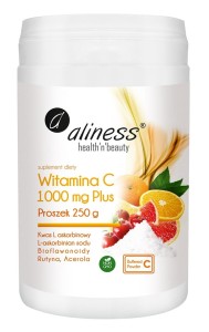 Witamina C 1000 Buforowana Plus Proszek 250 g (z miarką) - ALINESS