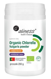 Organic Chlorella Vulgaris powder 200 g - Bogactwo składników odżywczych - ALINESS