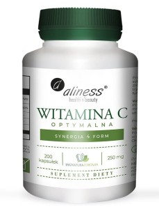 Witamina C optymalna 250 mg - 200 kapsułek Vege - ALINESS