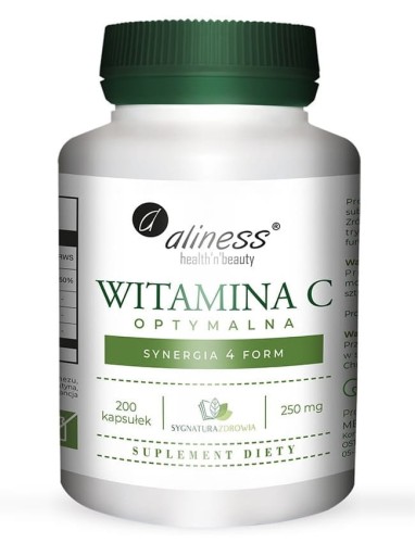 Witamina C optymalna 250 mg - 200 kapsułek Vege - ALINESS.jpg