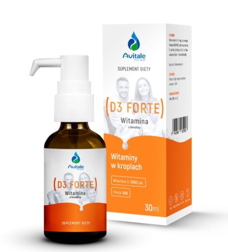 Avitale, Witamina D3 FORTE 2000 IU Z LANOLINY 30 ml - AVITALE.jpg