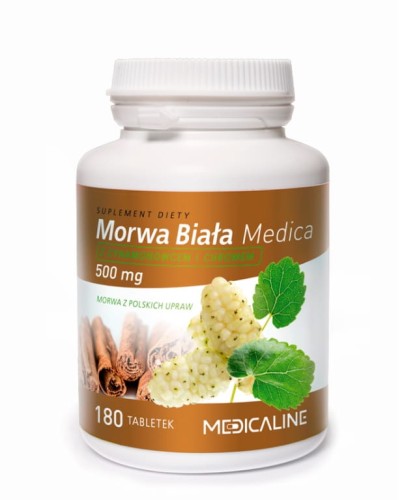 Morwa Biała Medica 500 mg x 180 tab - Wspomaga poziom cukru - MEDICALINE.jpg