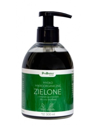 Mydło Mikroorganiczne ZIELONE 300 ml - Z młodym jęczmieniem, melasą i ziołami - ProBiotics.jpg