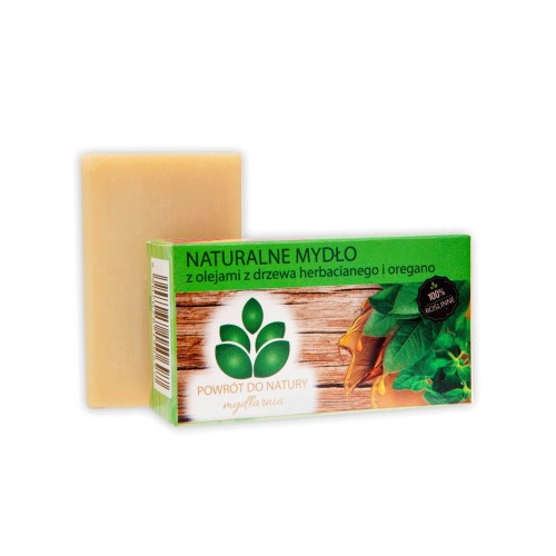 Naturalne mydło z olejami z drzewa herbacianego i oregano 100% roślinne - Mydlarnia Powrót do natury.jpg