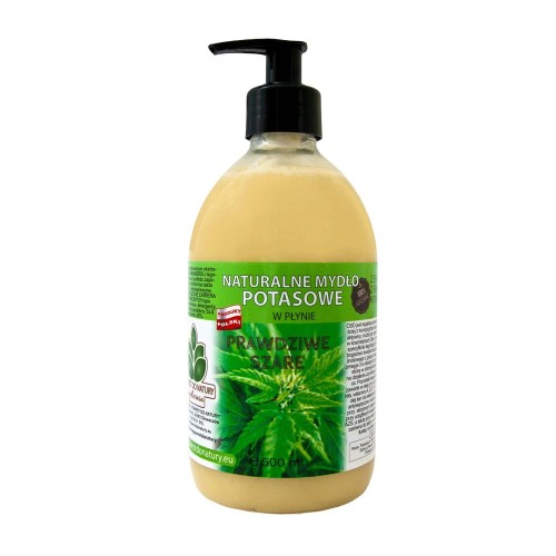 Naturalne mydło potasowe Prawdziwe Szare konopne w płynie 500 ml CBD - Mydlarnia Powrót do Natury.jpg