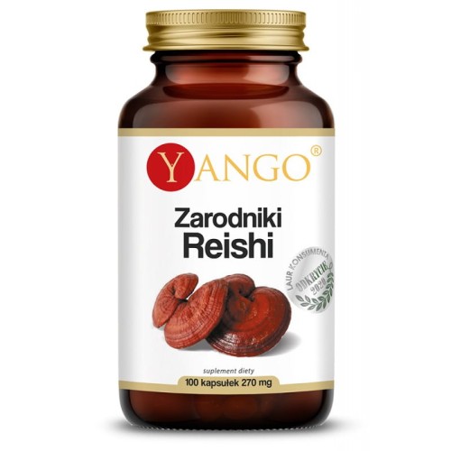 Zarodniki Reishi 100 kapsułek - zdrowe krążenie, poziom cholesterolu, układ immunologiczny - YANGO.jpg