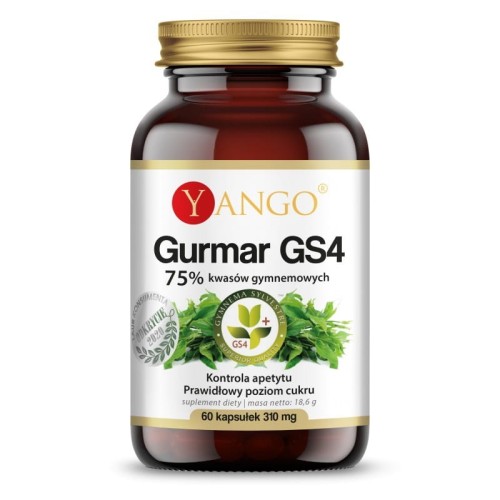 Gurmar GS4, 75% kwasów gymnemowych 60 kapsułek - Kontrola apetytu i prawidłowy poziom cukru -  YANGO.jpg