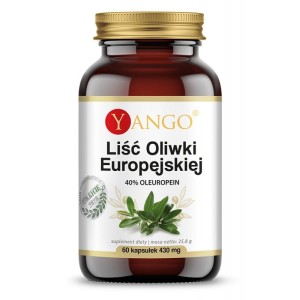 Liść Oliwki Europejskiej. 40% Oleuropein -  Wsparcie przewodu pokarmowego i prawidłowego ciśnienia krwi -  YANGO (NM)