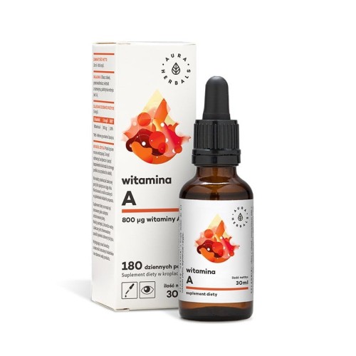 Witamina A w kroplach 30 ml - Wspomaga utrzymanie prawidłowego widzenia - AURA HERBALS.jpg