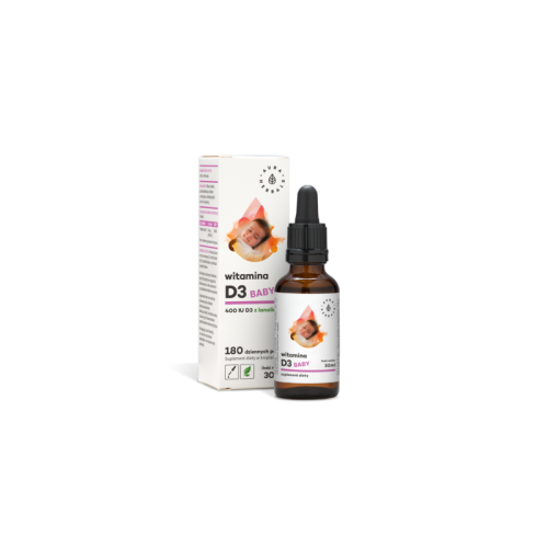 Witamina D3 Baby 30 ml w kroplach - Dla małych dzieci do 3. roku życia - AURA HERBALS.jpg