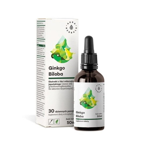 Ginkgo Biloba 50 ml - Ekstrakt z liści miłorzębu japońskiego - AURA HERBALS.jpg