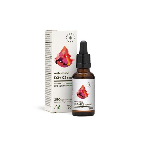 Witamina D3 (4000IU) + K2MK7 (100µg) FORTE w kroplach 30ml - Naturalnego pochodzenia - AURA HERBALS.jpg
