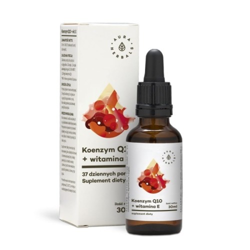 Koenzym Q10 + witamina E w kroplach 30 ml - Wspomaga mięsień sercowy - AURA HERBALS.jpg