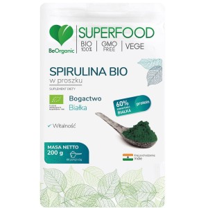 Spirulina BIO w proszku - Doskonałe uzupełnienie energii - BEORGANIC (NM)