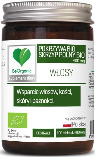 Skrzyp polny BIO + Pokrzywa BIO - Poprawia kondycję skóry, włosów, kości i paznokci - BEORGANIC (NM).jpg
