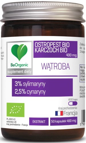 Ostropest BIO + Karczoch BIO - Dla ochrony wątroby - BEORGANIC (NM).jpg