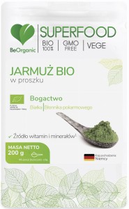 Jarmuż BIO w proszku - Bogate wartości odżywcze oraz zawartość wielu witamin i minerałów - BEORGANIC (NM)