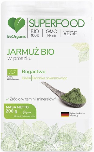 Jarmuż BIO w proszku - Bogate wartości odżywcze oraz zawartość wielu witamin i minerałów - BEORGANIC (NM).jpg