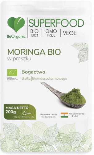 Moringa BIO w proszku - Źródło białka i błonnika pokarmowego - BEORGANIC (NM).jpg