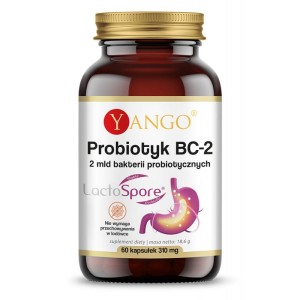 Probiotyk BC-2, 60 kapsułek - 2 miliardy bakterii probiotycznych - YANGO (NM)