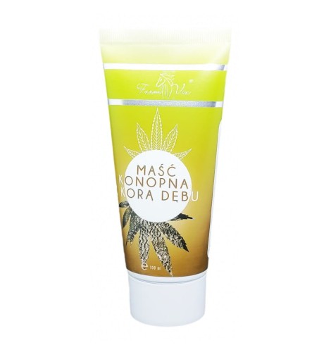 Maść konopna z korą dębu w tubie 100 ml - Posiada działanie ściągające - FARM-VIX (NM).jpg