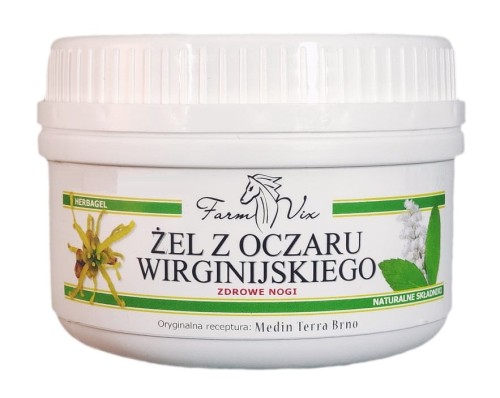 Żel z oczaru wirginijskiego z dodatkiem kasztanowca i mięty 350g - Wspomaga przeciwko żylakom - FARM-VIX.jpg