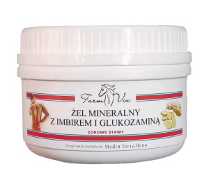 Żel Mineralny z Imbirem i Glukozaminą 350 ml - Wzmacnia i regeneruje skórę, poprawia sprawność ruchową stawów - FARM-VIX (NM)
