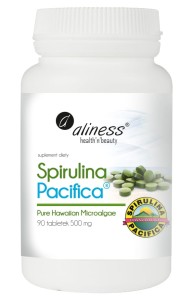 Spirulina Pacifica 90 tabletek - Utrzymuje prawidłowy poziom cukru, wspiera odporność - ALINESS