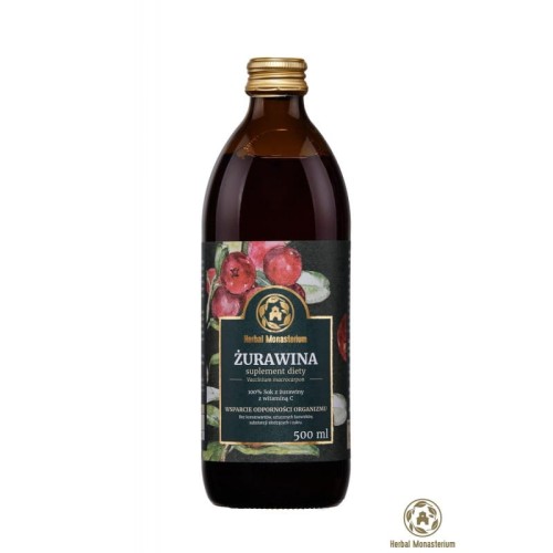 Naturalny sok z żurawiny 500ml - Prawidłowe funkcjonowanie układu moczowego - HERBAL MONASTERIUM.jpg