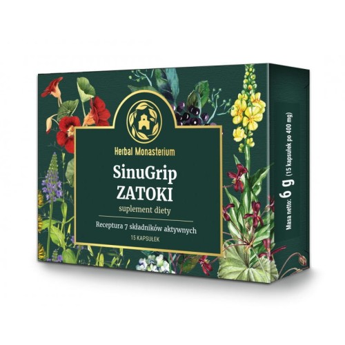 SinuGrip Zatoki 15 kapsułek - Wsparcie odporności w okresie zwiększonego ryzyka infekcji - HERBAL MONASTERIUM.jpg
