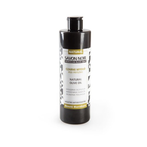 Czarne mydło pod prysznic Savon Noir 400 ml - Nawilża i odżywia - BEAUTE MARRAKECH.jpg