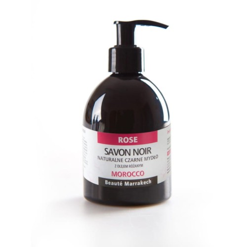 Czarne mydło w żelu z olejem Różanym Savon Noir 250ml - Doskonale oczyszcza pory i usuwa martwy naskórek - BEAUTE MARRAKECH.jpg