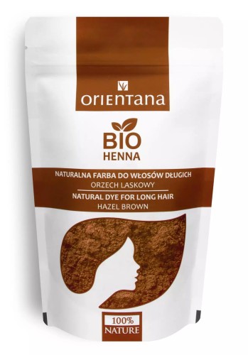 Bio henna do włosów długich Orzech Laskowy 100g - Naturalna ziołowa farba do koloryzacji i pielęgnacji włosów - ORIENTANA.jpg