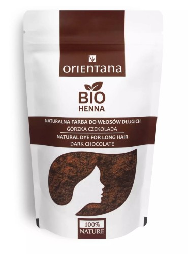 Bio henna do włosów długich Gorzka Czekolada 100g - Naturalna ziołowa farba do koloryzacji i pielęgnacji włosów - ORIENTANA.jpg