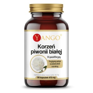 Korzeń piwonii białej 5% peonifloryny 90 kapsułek -Ekstrakt z korzenia piwonii białej - YANGO