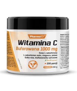 Witamina C Buforowana 1000mg 240g - Pomaga w prawidłowym funkcjonowaniu układu odpornościowego - PHARMOVIT