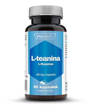 L-teanina Ekstrakt 90 kapsułek - Łagodzi stany niepokoju i stres - PHARMOVIT.png