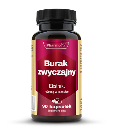 Burak zwyczajny 90 kapsułek - Pomaga unormować poziom cholesterolu - PHARMOVIT.png