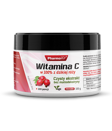 Witamina C 100% z dzikiej róży 100g - Wspomaga układ odpornościowy i naturalnie chroni organizm - PHARMOVIT.png