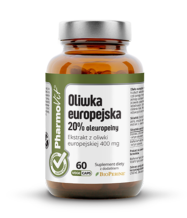 Oliwka europejska 20% oleuropeiny 60 kapsułek - Wspiera odporność fizjologiczną organizmu w przypadku trudnych warunków otoczenia - PHARMOVIT.png
